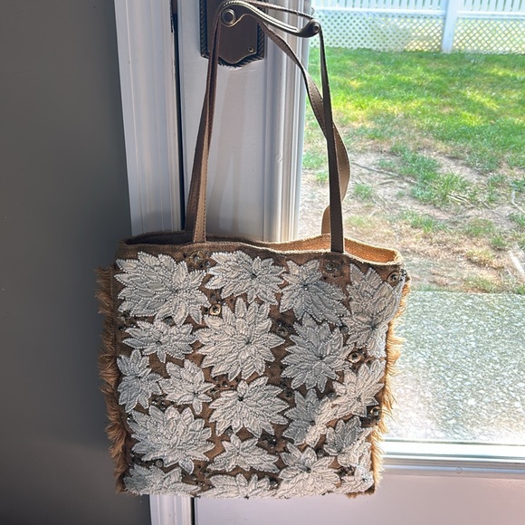 Anthropologie Beaded Tote Bag - Picture 5 of 7